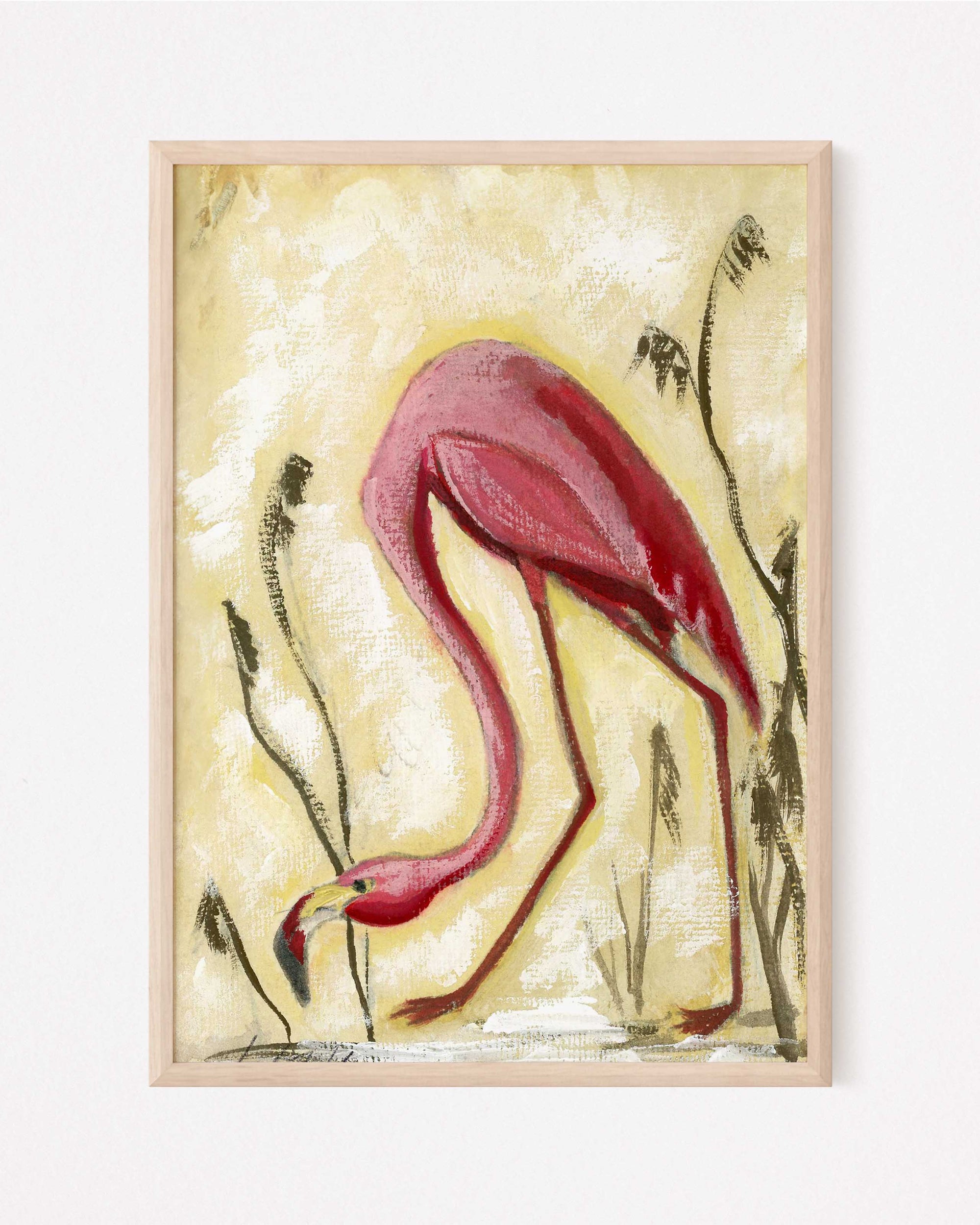 Alice, a Flamingo Bird Vertical Print