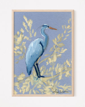 Blue Belle, Blue Herron - Giclee Print