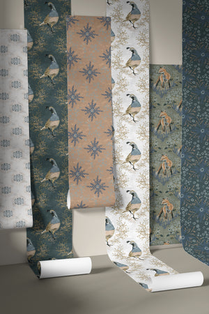 Calli Quail- Sage Green Wallpaper