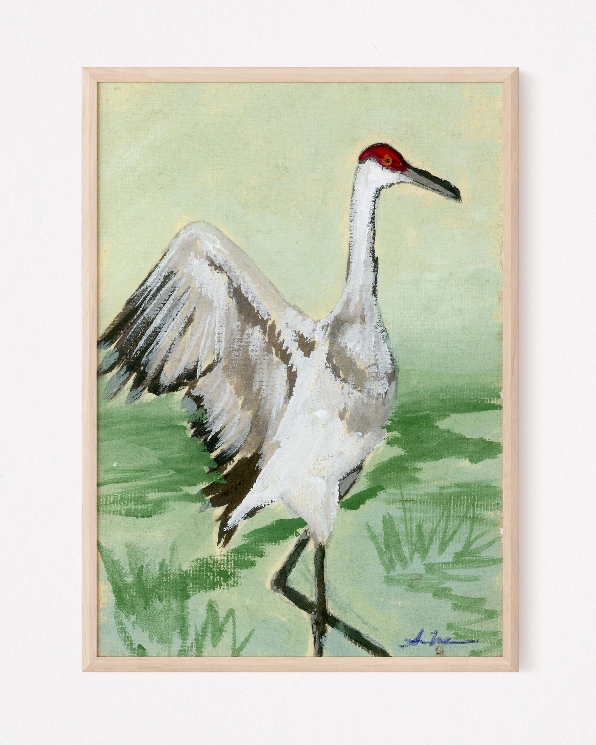 Cammie, a Sandhill Crane Vertical Print