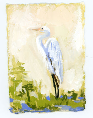Cece, White Egret - Giclee Print