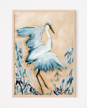 Constance, a Blue Heron Vertical Print