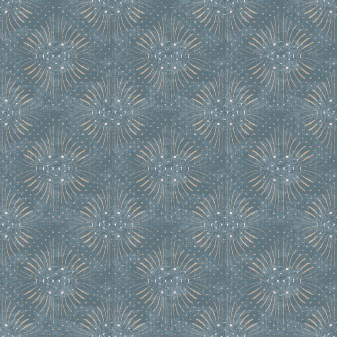 *New* Damian Geometric- Blue Wallpaper