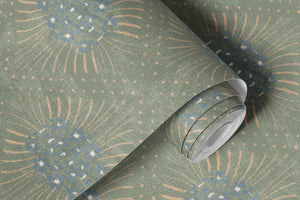 Damian Geometric- Sage Green Wallpaper