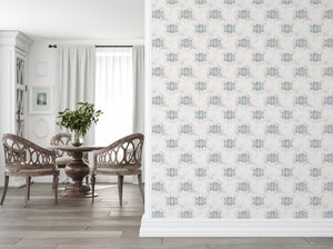 Damian Geometric- White Wallpaper
