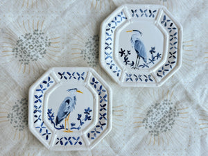 Hand-Painted Blue Heron Mini Plate – 6”