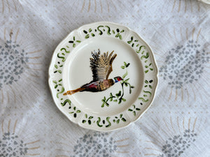 Hand-Painted Pheasant Plate – 6” – Wildlife Art