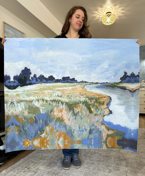 "May Hall Island" 36x44 With 2 Inch Mirrored Edge Extra Print