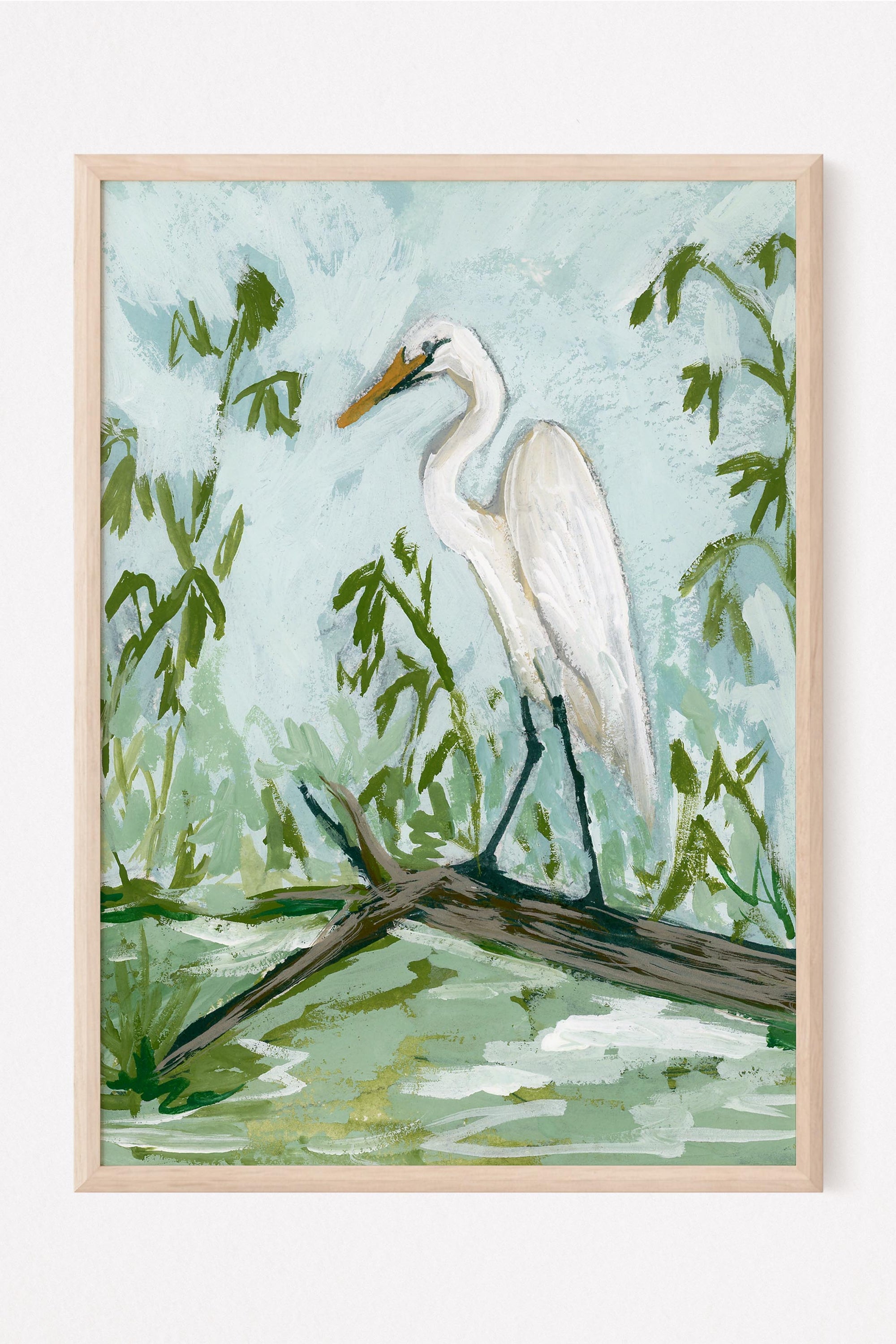 Mila, a egret vertical print