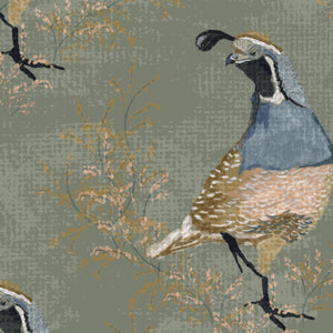 Calli Quail- Sage Green Wallpaper