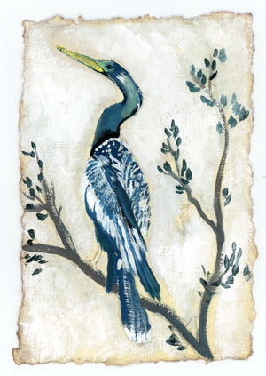 Rebecca, a Anhinga Bird Vertical Print