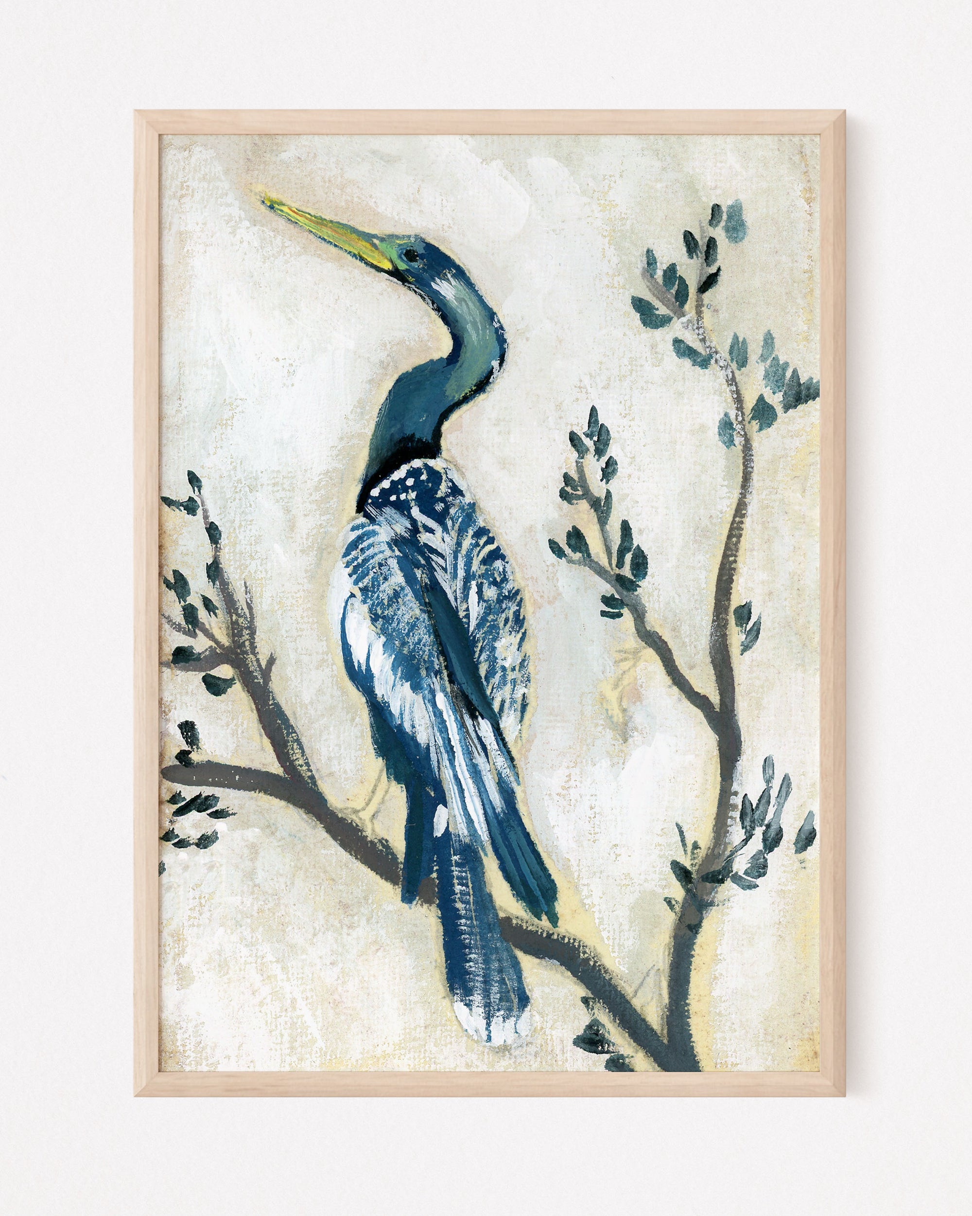 Rebecca, a Anhinga Bird Vertical Print