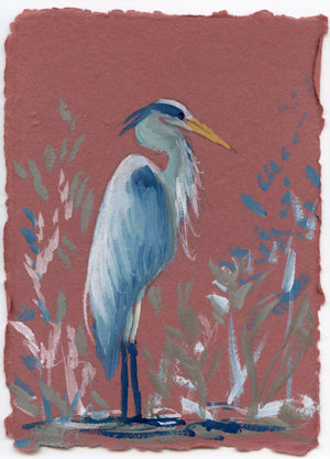 River Rose, Blue Herron - Giclee Print