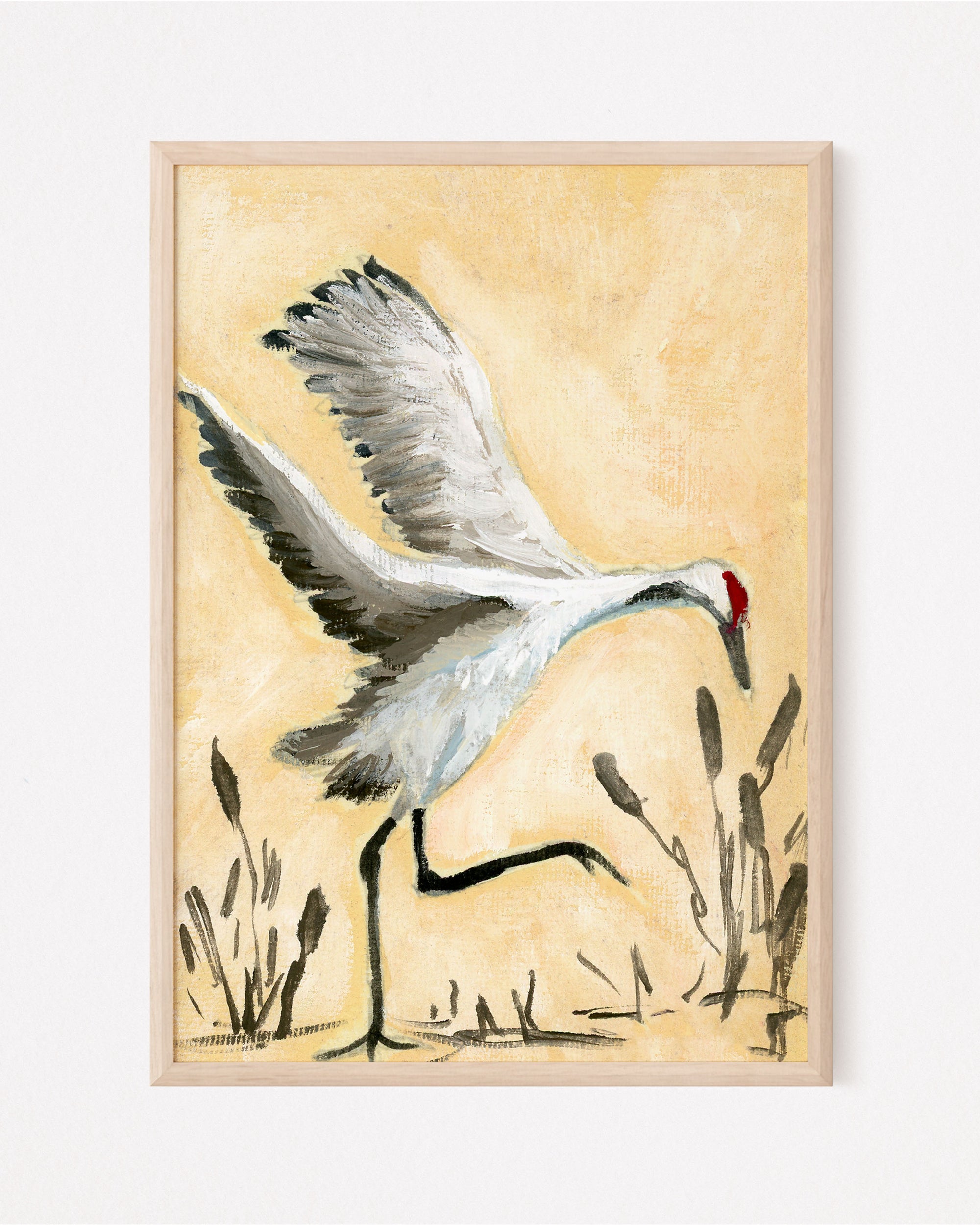 Romeo, a Sandhill Crane Vertical Print