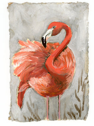 Rosetta, a Flamingo Bird Vertical Print