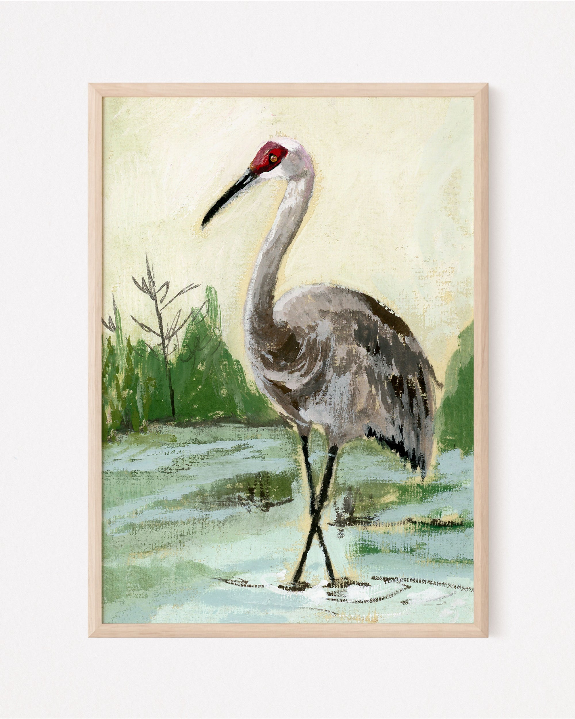 Sue, a Sandhill Crane Vertical Print