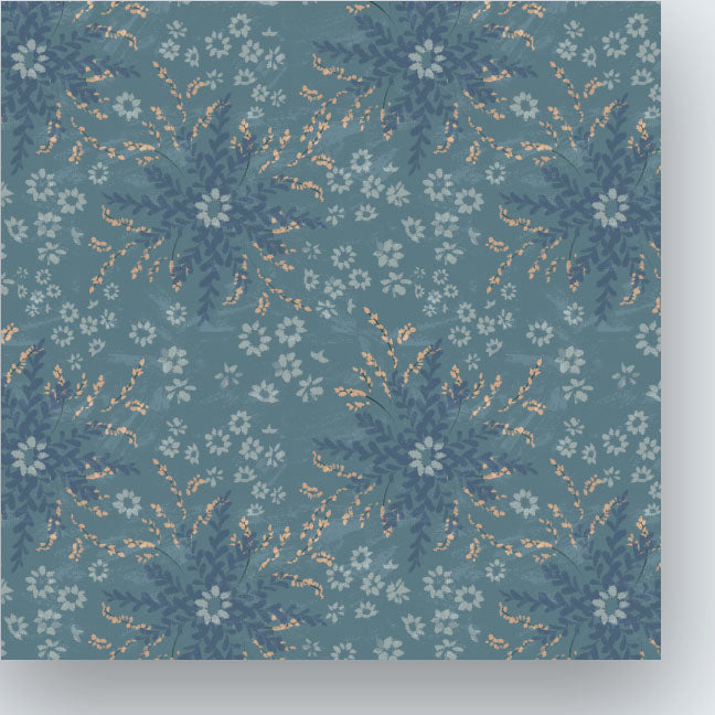 Rebecca Floral-Blue (fabric)