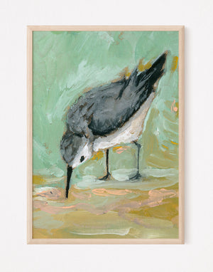 Agnes, a Sandpiper Bird Vertical Print