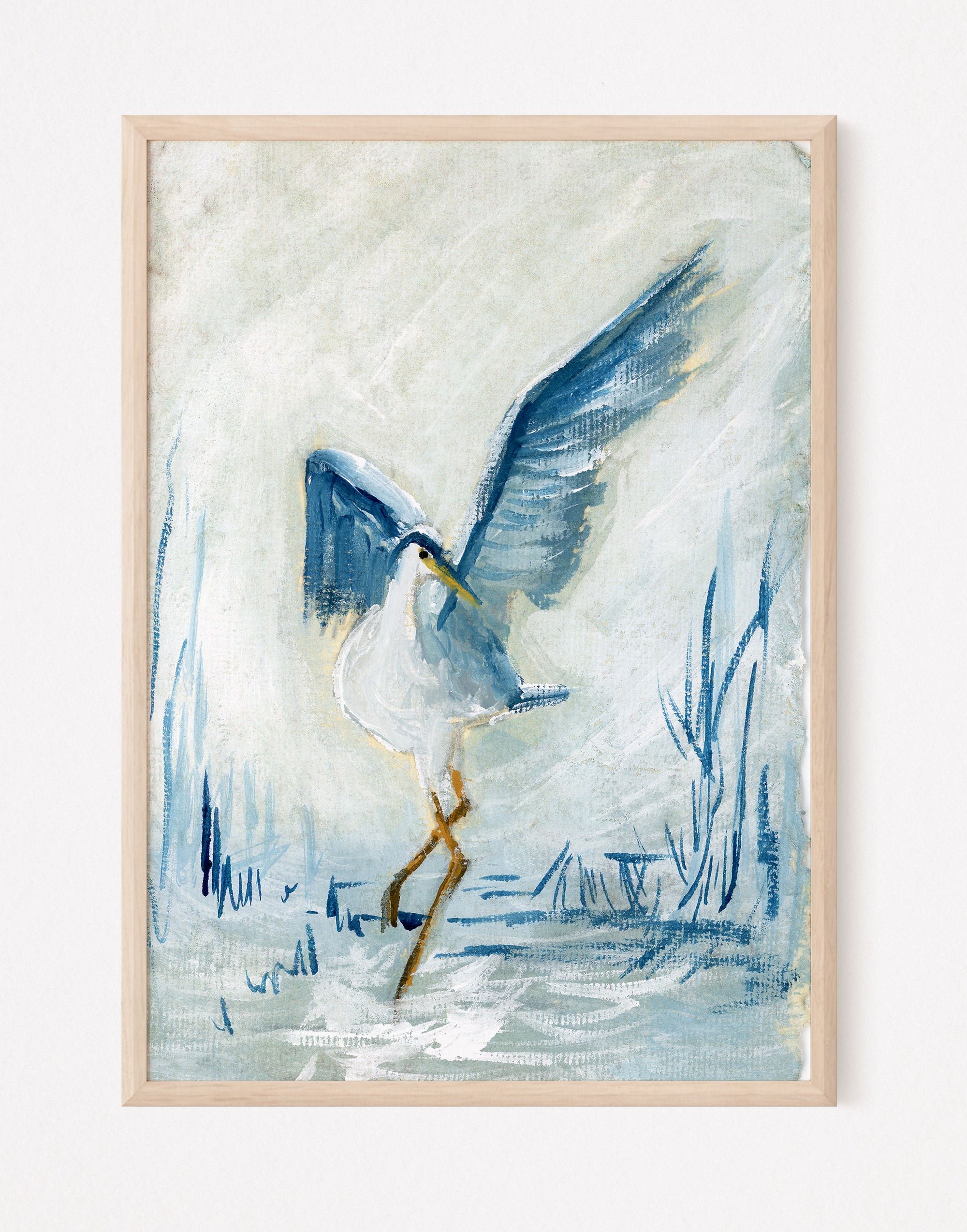 Annetta, a Blue Heron Vertical Print