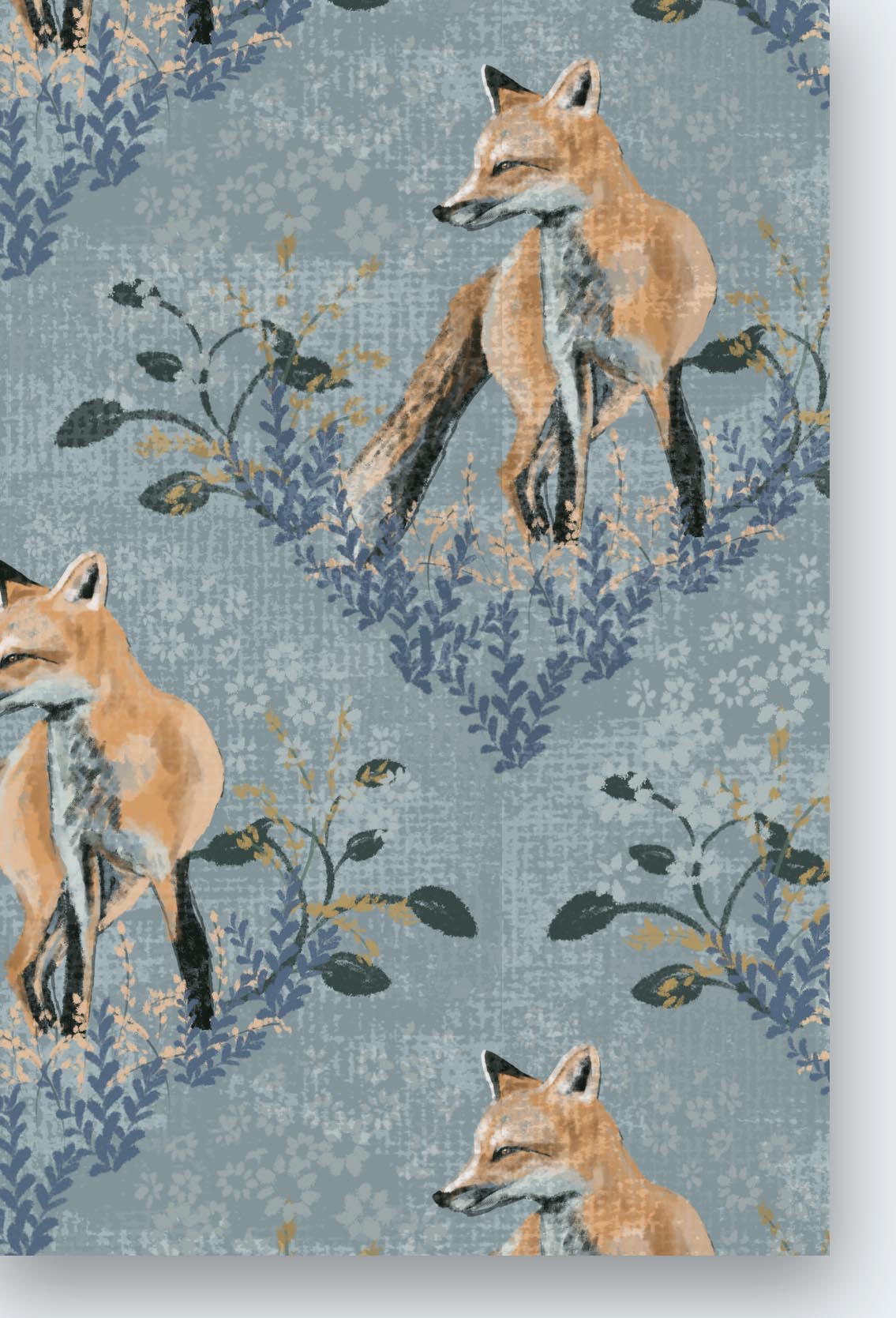 Junie Fox- Blue Wallpaper