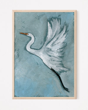Carolina Dawn, White Egret - Giclee Print