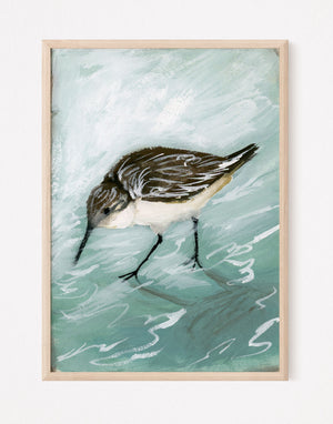 Daniella, a Sandpiper Bird Vertical Print