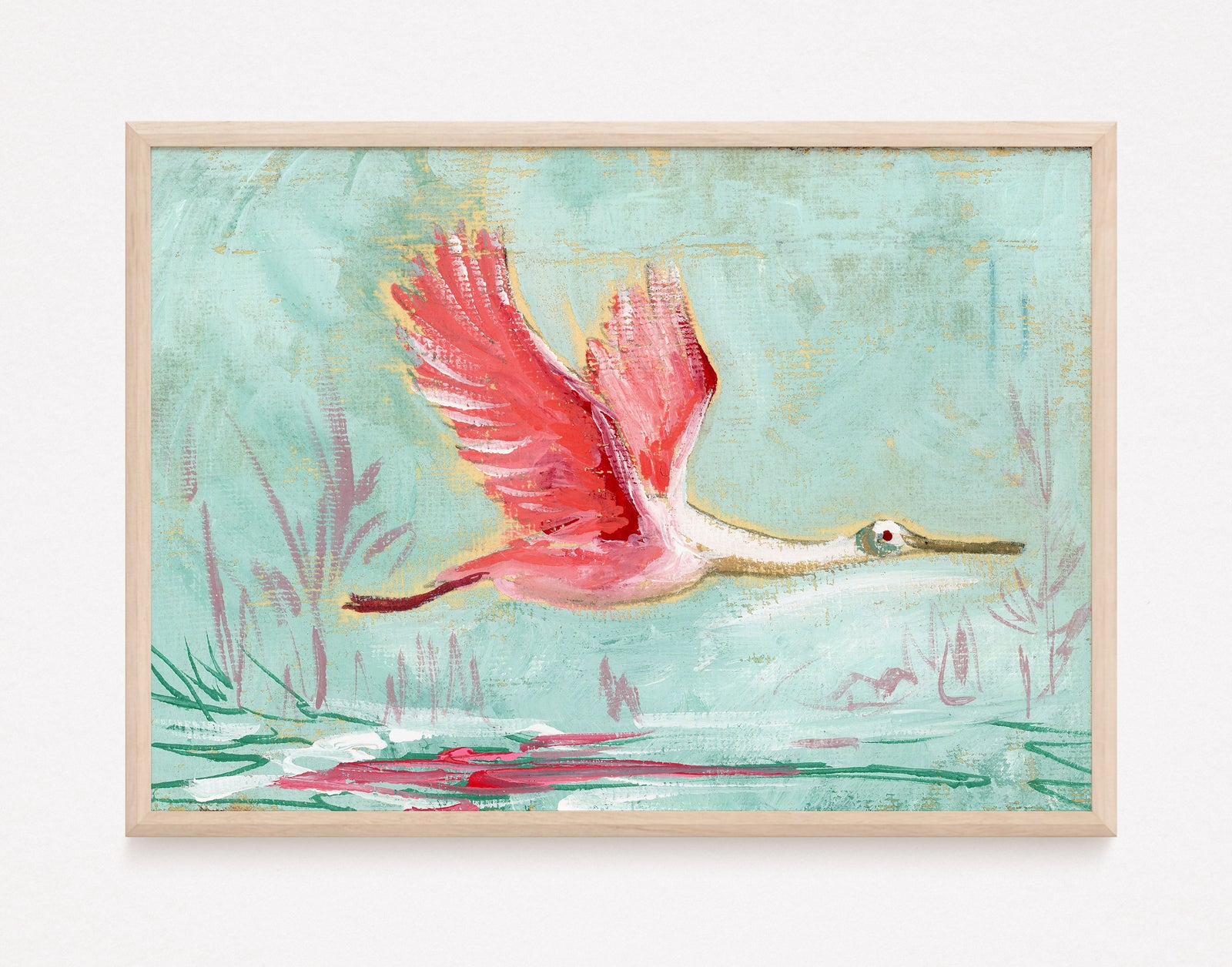 Dorothy, a Roseate Spoonbill Horizontal Print