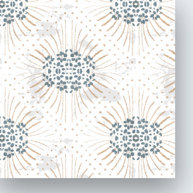 Damian Geometric-White (Fabric)