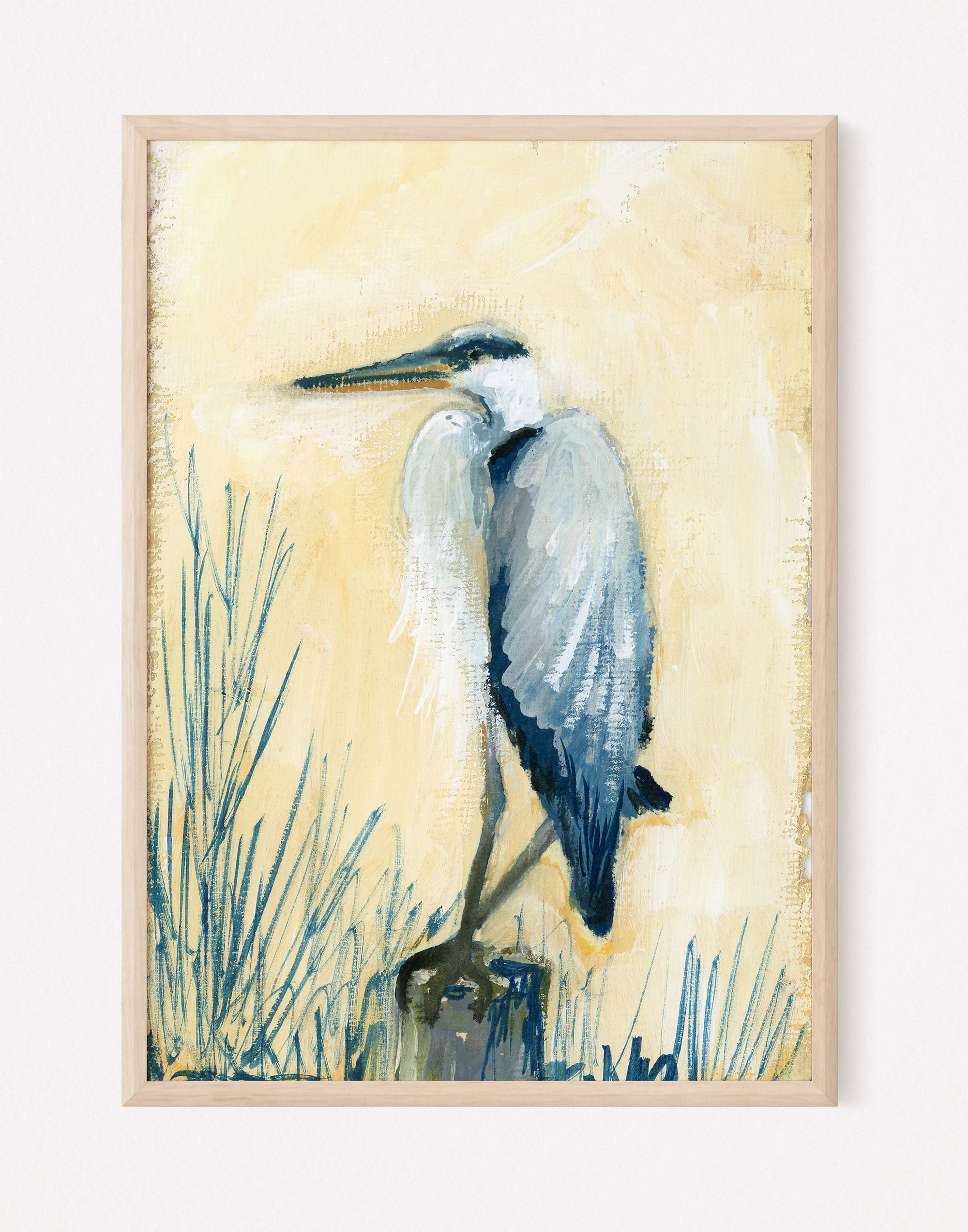 Gilligar, Blue Heron a Vertical Print