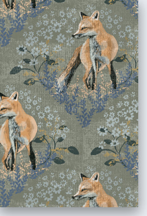 Junie Fox- Sage Green Wallpaper