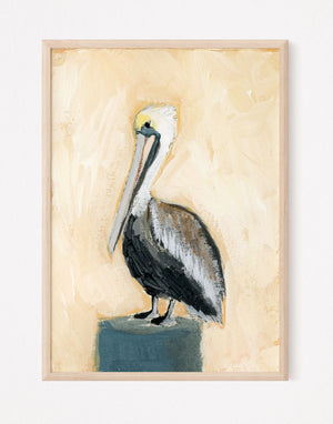 Harold, a Pelican Bird Vertical Print