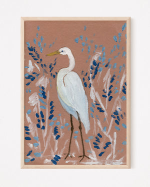 Hazel Belle, White Egret - Giclee Print