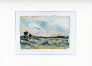 Still Flight Original Gouache Painting