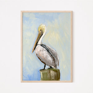 Mildred, a Pelican Bird Vertical Print