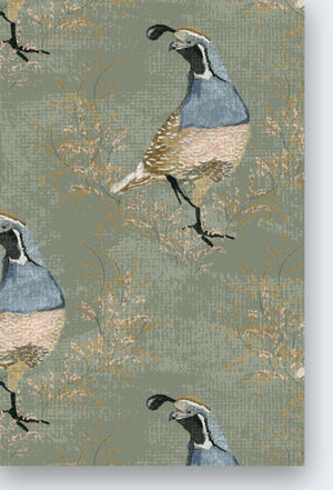 Calli Quail- Sage Green Wallpaper