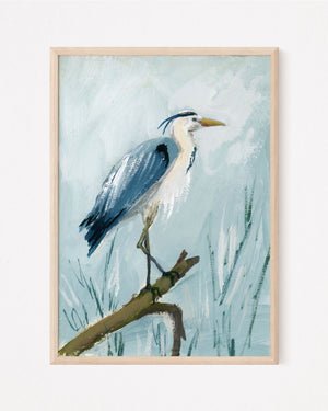Sean, Blue Heron a Vertical Print
