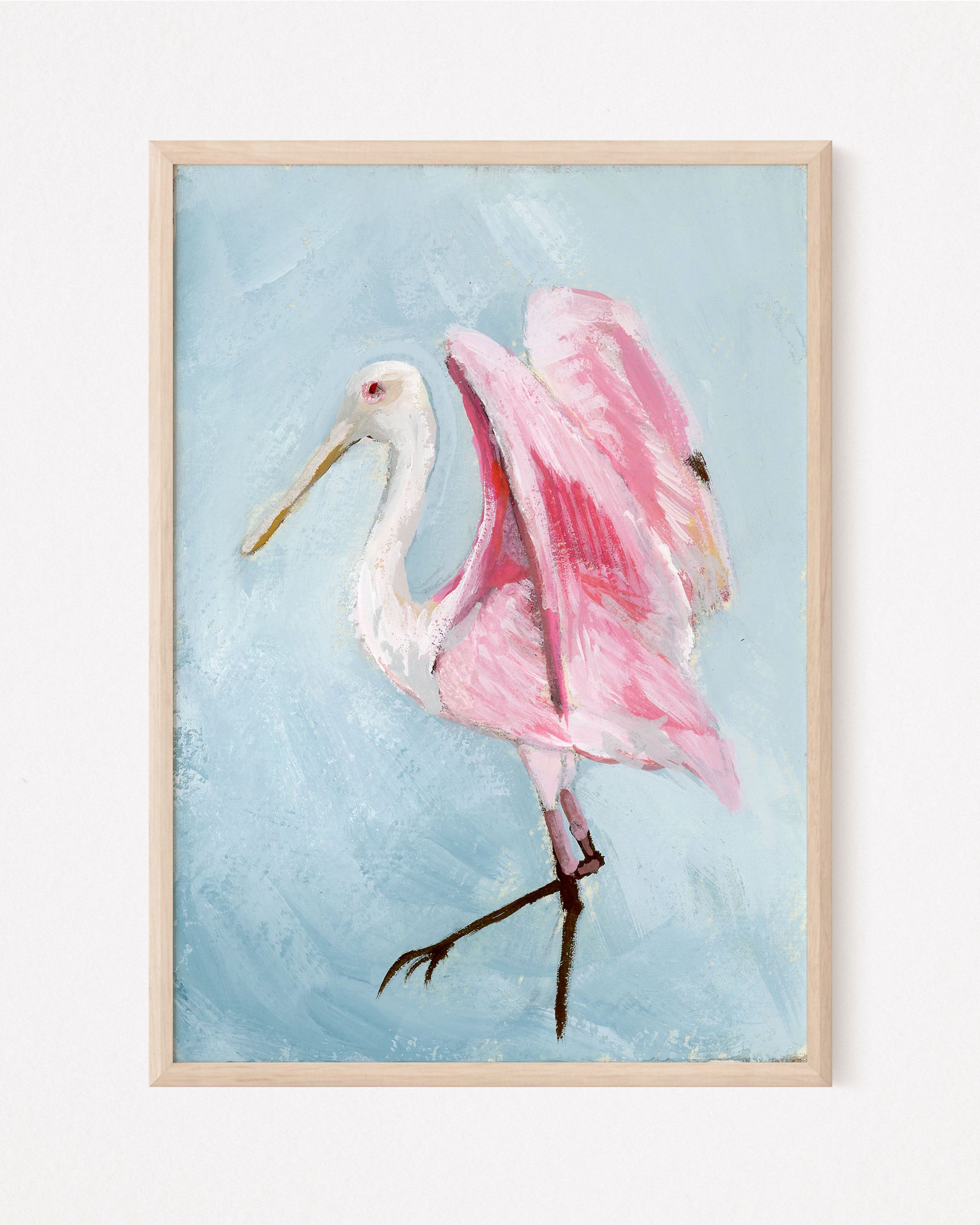 Violet, a Roseate Spoonbill Bird Vertical Print