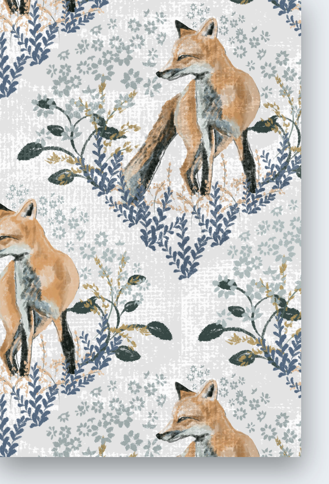 Junie Fox- White Wallpaper