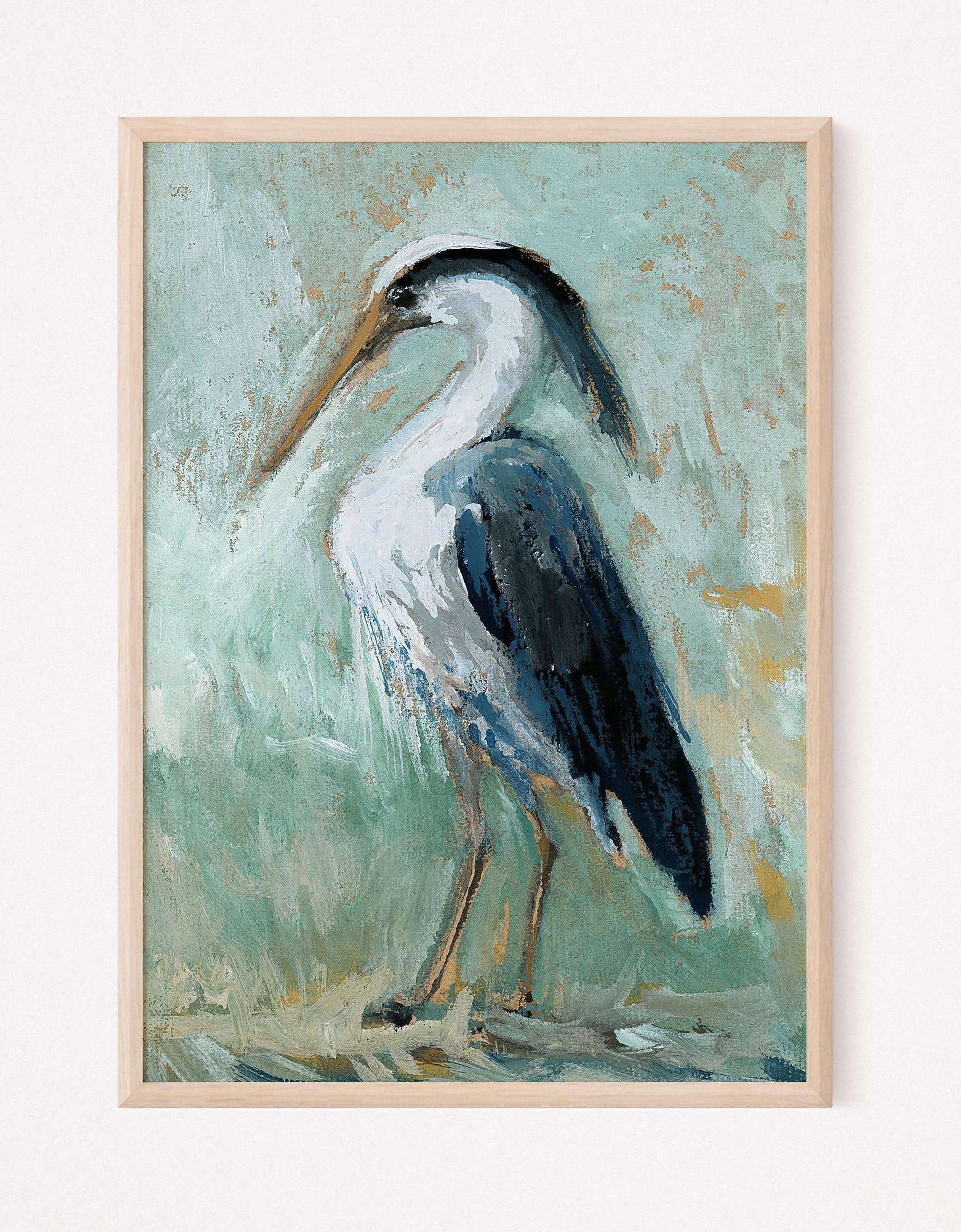 Darcy, Blue Heron a Vertical Print