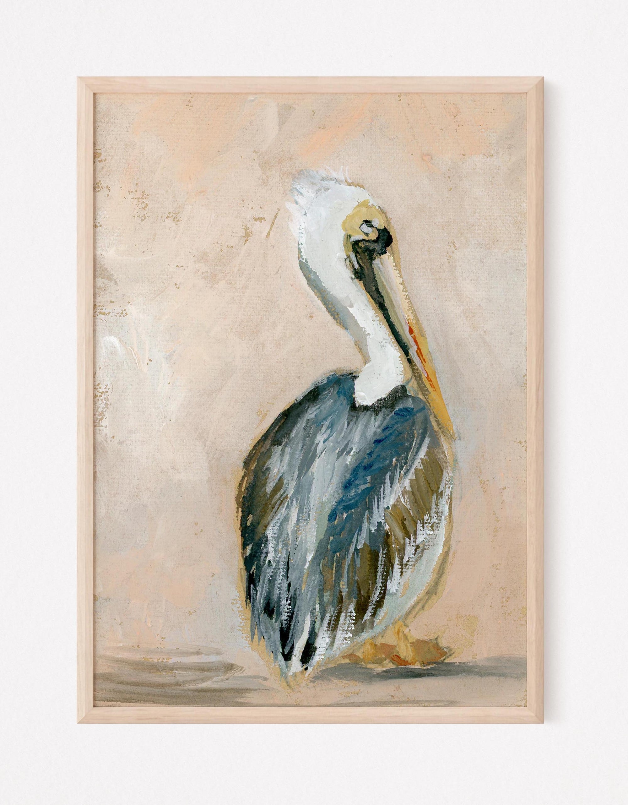 Benson, a Pelican Bird Vertical Print