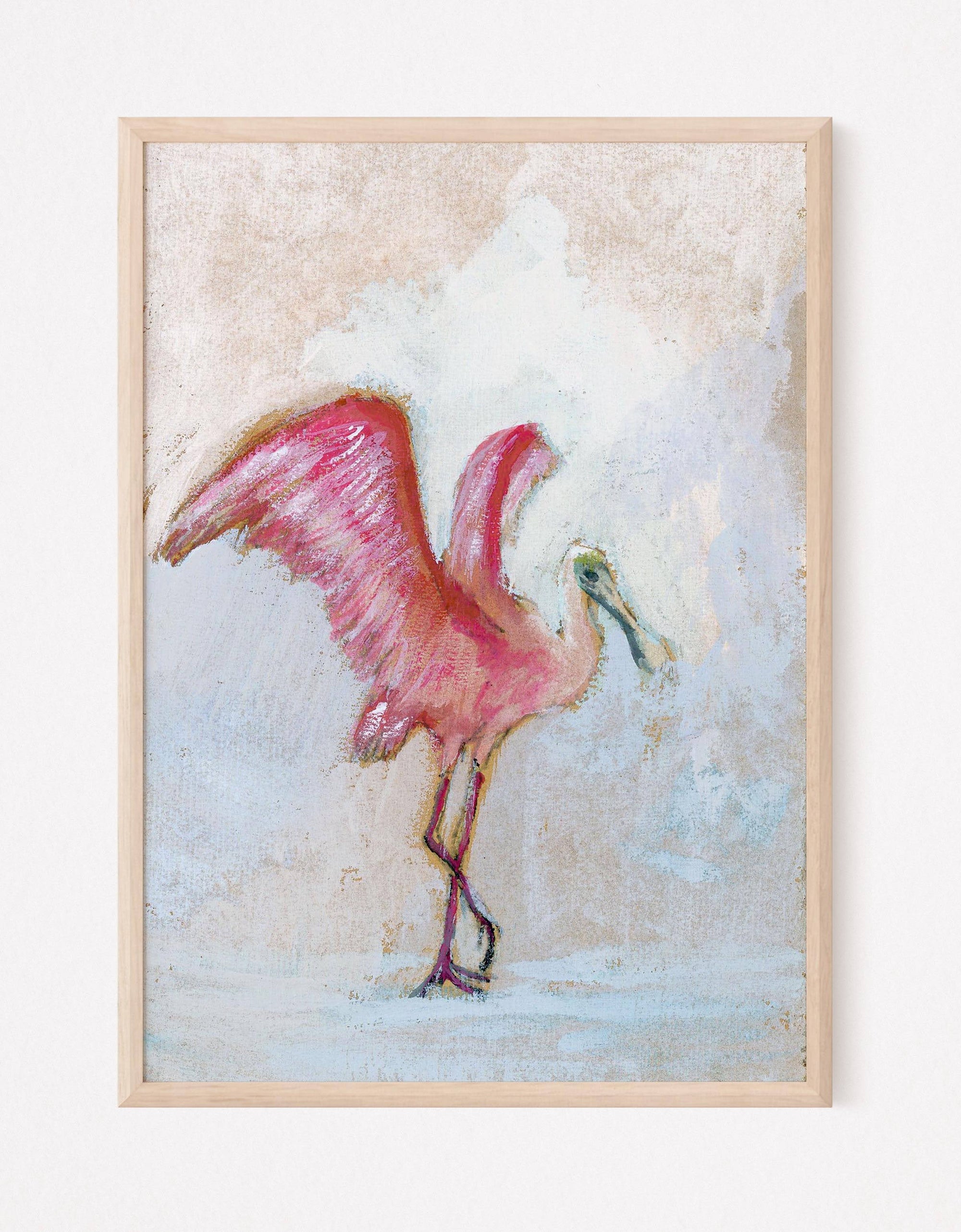 Pollyanna, a Roseate Spoonbill Vertical Print