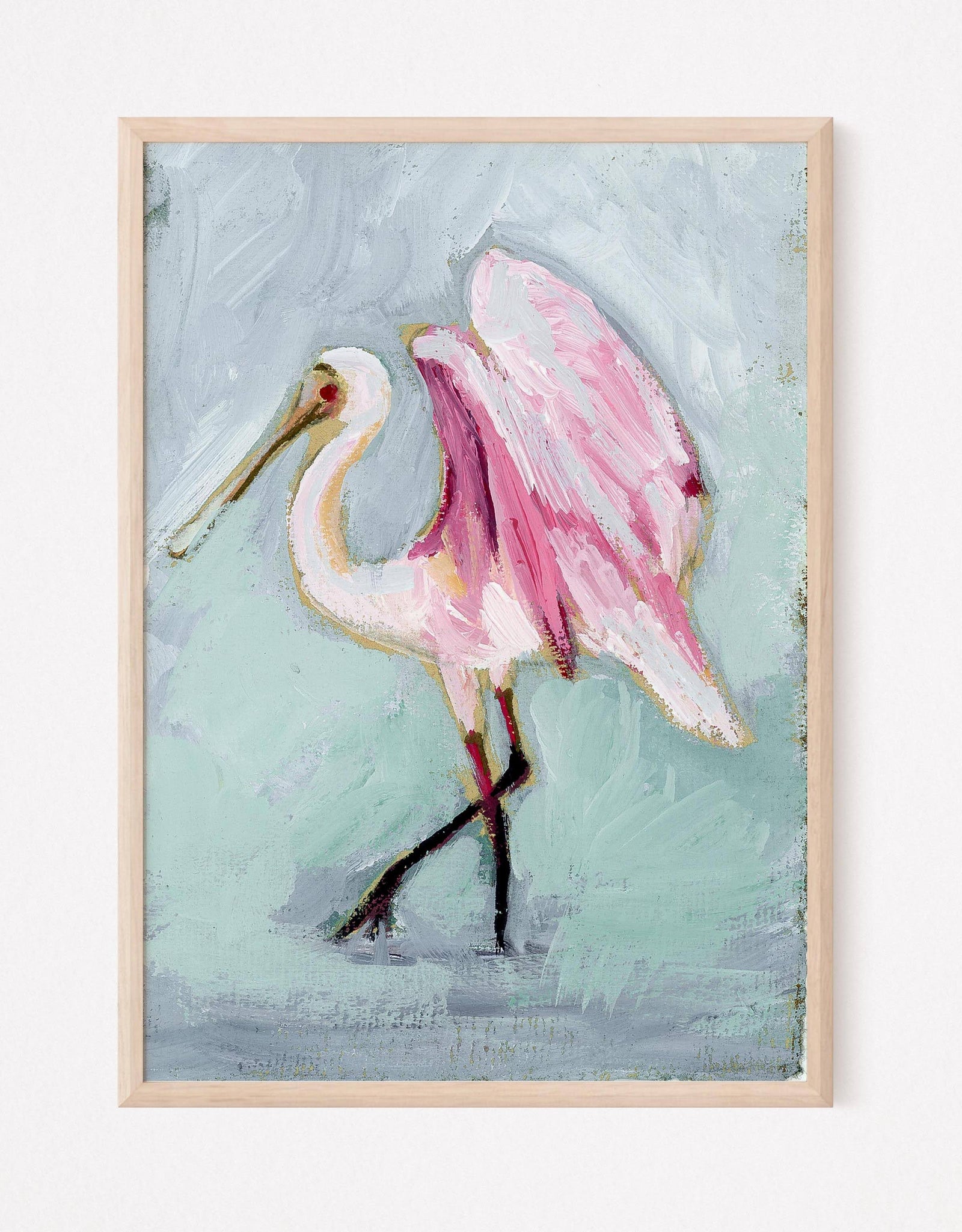 Rose, a Roseate Spoonbill Vertical Print