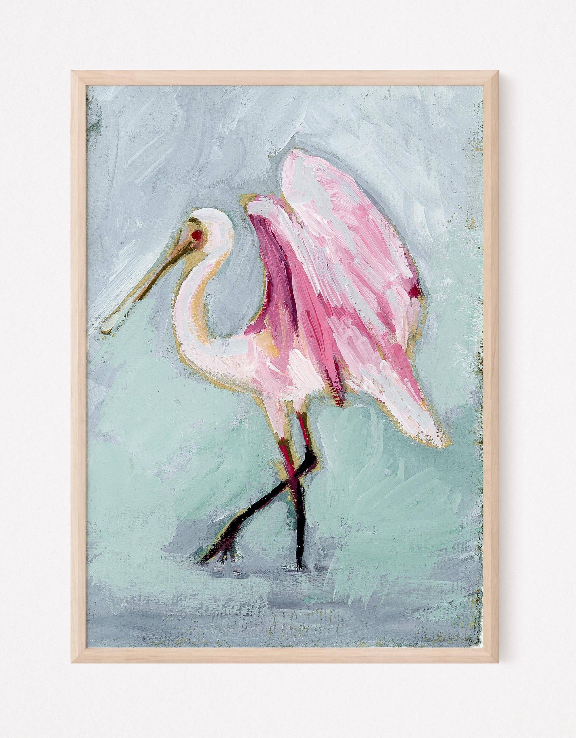 Rose, a Roseate Spoonbill Vertical Print