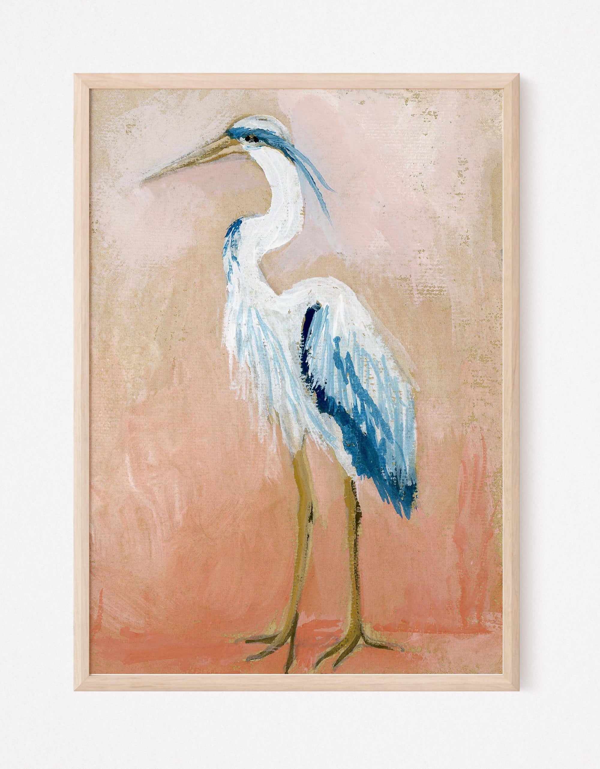 Rosie, a Blue Heron Vertical Print
