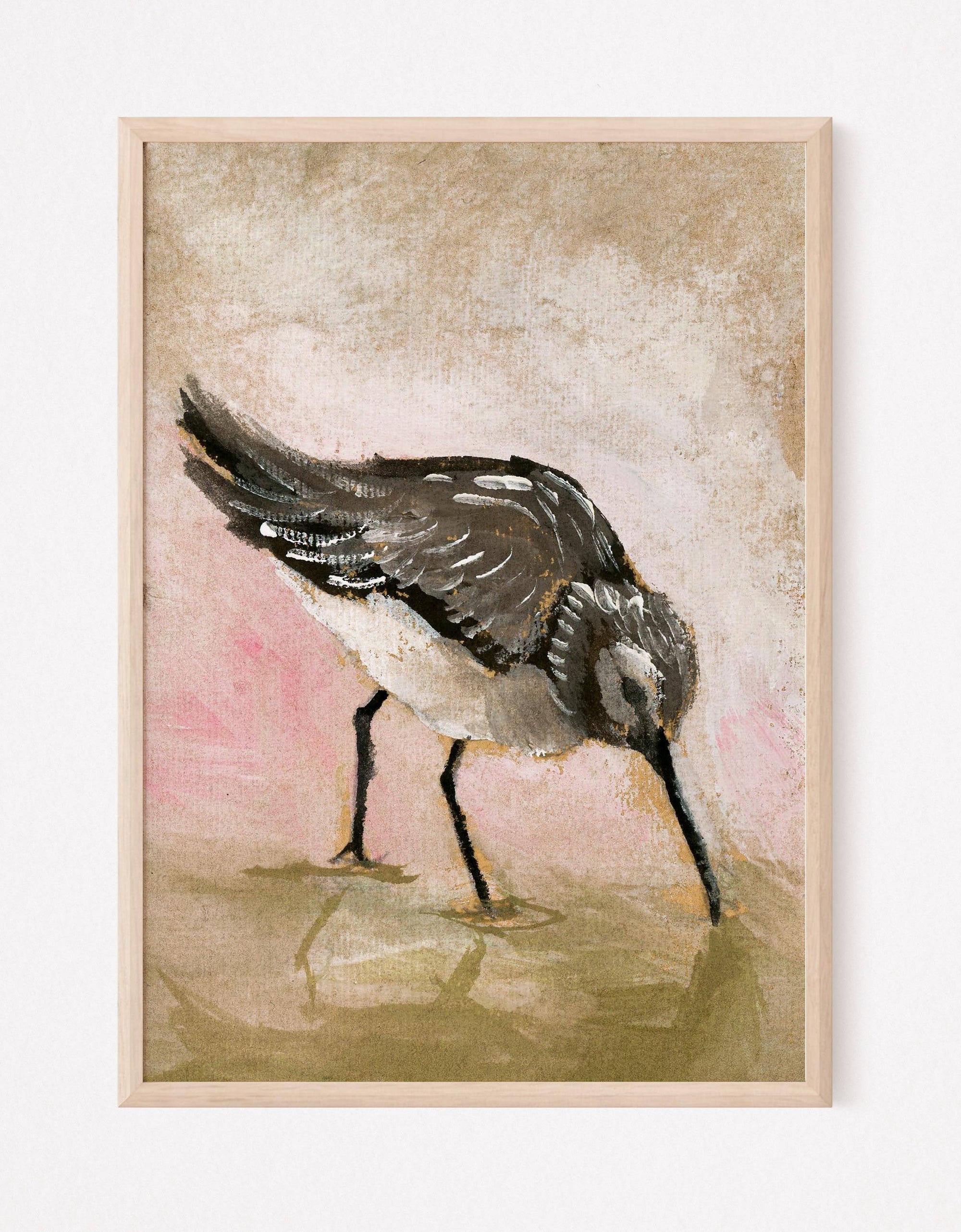 Sandra, a Sandpiper Vertical Print