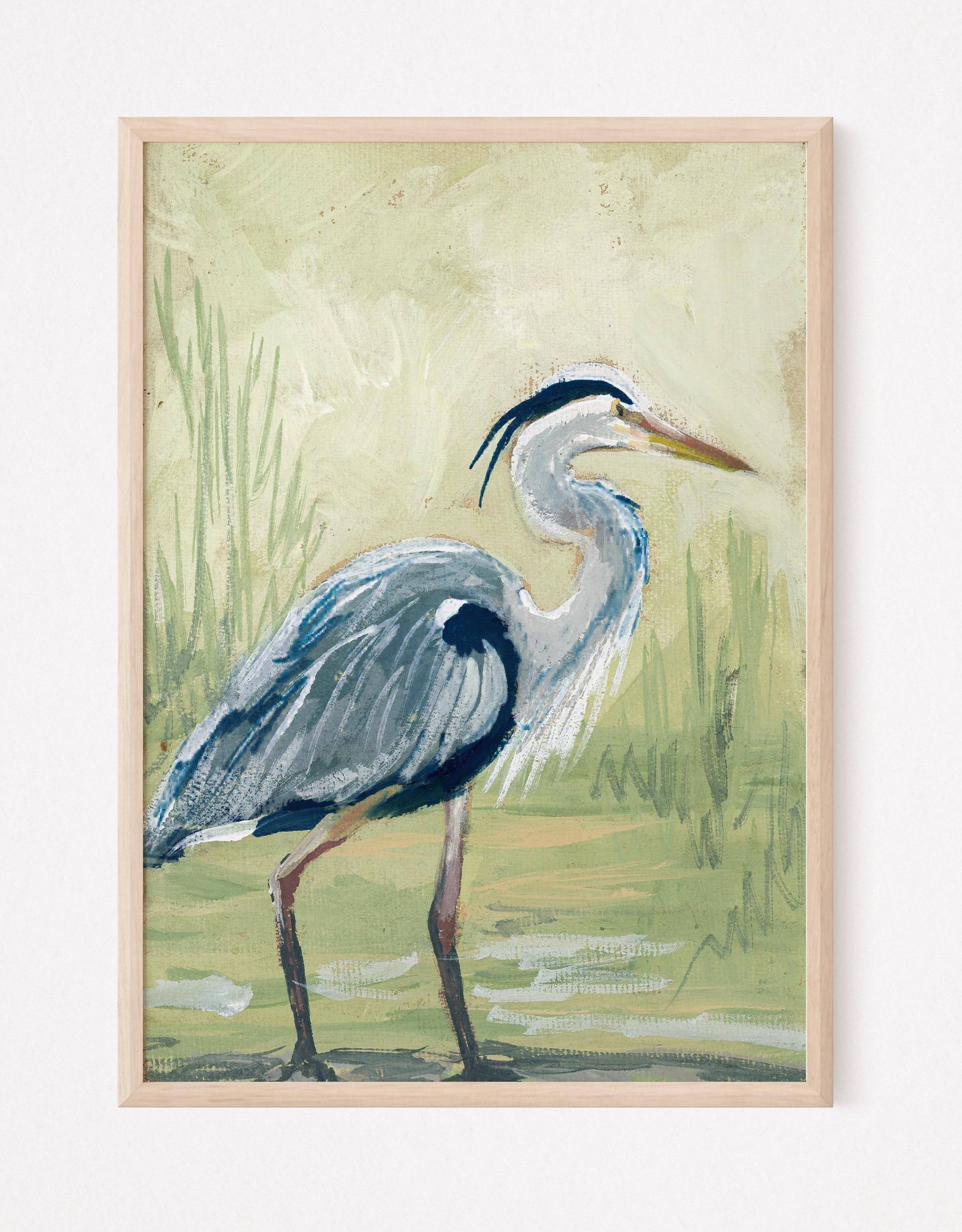 Skylar, a Blue Heron Vertical Print