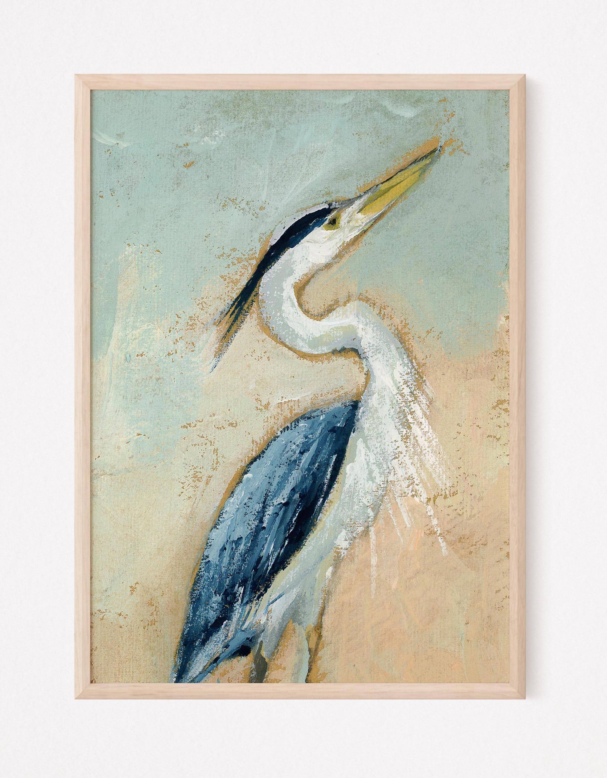 Will, a Blue Heron Vertical Print